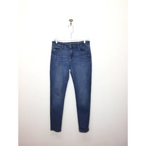 Warp + Weft JFK New York City Skinny Frayed Ankle Denim Jeans Womens 28x29